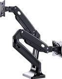 Gembird Full-motion dubbele monitorarm met gasveer, 17”-35”