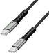 LogiLink CU0444 USB-C-kabel USB 3.2 Gen2x2 USB-C stekker 2.00 m Zwart Met LED, 4K UHD