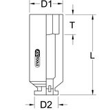 KSTools 515.1111 - Krachtdop - Zwart