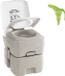 COSTWAY Toilette de camping, toilette de camping portable avec réservoir à excréments de 20 litres, toilette mobile avec pompe de rinçage et entonnoir télescopique, toilette de voyage pour le camping, la pêche
