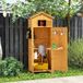 Sans marque Abri de jardin – Remise de jardin – Cabane de jardin – Remise à outils – Abri extérieur – Construction en bois – Toit en asphalte étanche – Chalet – Marron – Béton
