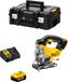 DeWALT Pendelzaag DCS331P1 (1 x 5,0 Ah accu + oplader DCB115 + TSTAK II opbergbox)