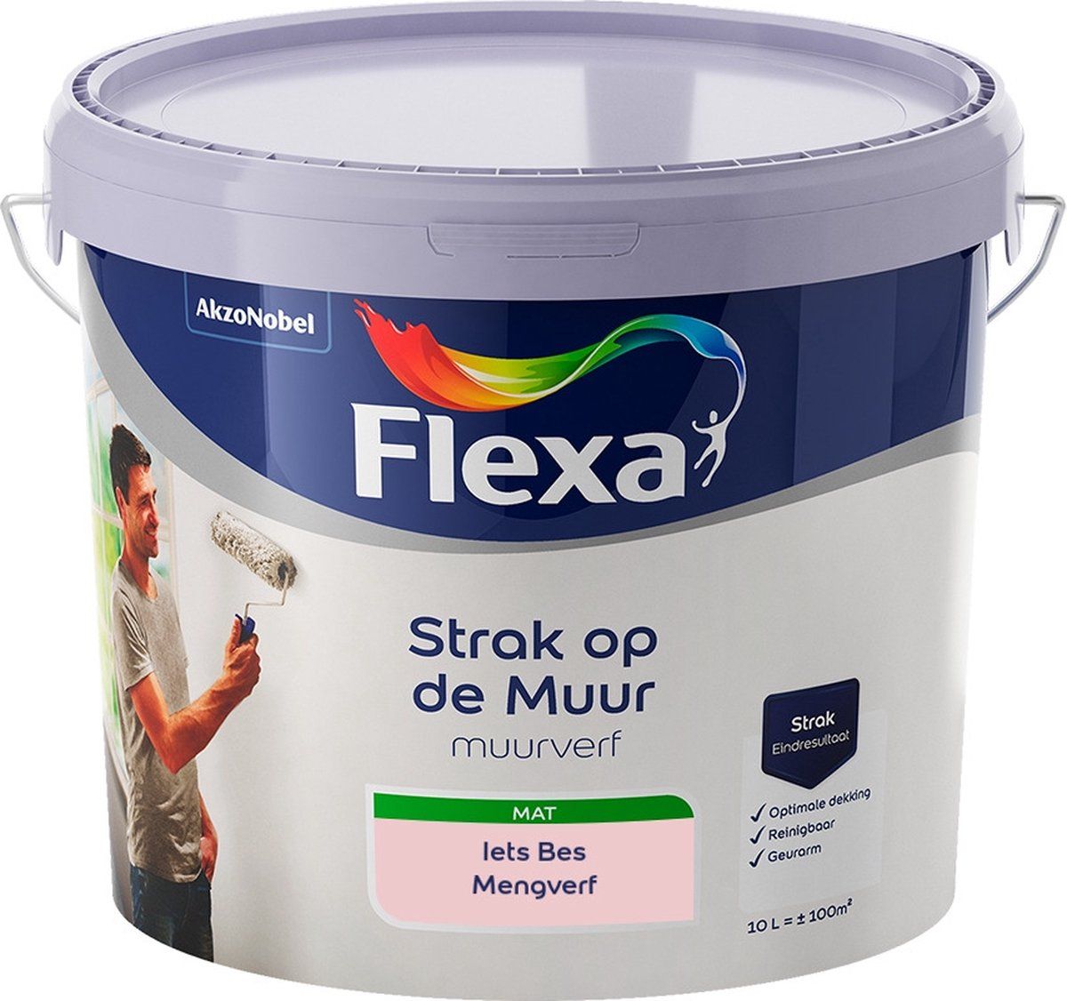 FLEXA Strak op de Muur Muurverf - Mat - Mengkleur - Iets Bes - 10 liter