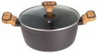 Bergner Multiclad poêle avec couvercle 24cm - Charcool Aluminium
