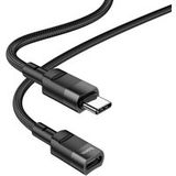 HOCO U107 Adaptateur USB-C pour données et chargement, 1,2 m, Noir