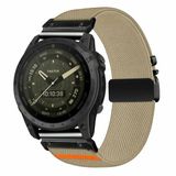 By Qubix - Geschikt voor Garmin bandje - 20mm Quickfit - Nylon bandje met parachute sluiting - Beige - Geschikt voor Garmin Fenix 8 - 43mm