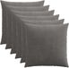 vidaXL Kussensloop 6 pcs ALMELO Donkergrijs 70 x 70 cm corduroy