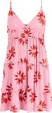Protest PRTMarge Mini-jurk Dames - Viscose - V-hals - Mouwloos - Knie-lengte - A-lijn - Printopdruk - Roze