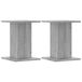 vidaXL Plantenstandaard Hout Grijs Eiken 2 stuks 30x30x40 cm