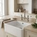 Aquanello Robinet de cuisine pont Inox levier blanc Heritage Manor NB-0010-HM