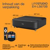 Epson EH-LS670B Projecteur 3LCD UHD 4K - Noir