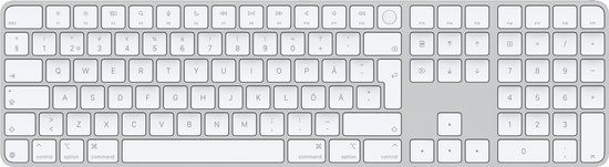 Apple Magic toetsenbord Universeel USB + Bluetooth QWERTY Zweeds Wit