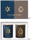 Skandinavisk Nordic Bliss bougie parfumée 2x 65gr coffret cadeau : Stjärna + Hygge Gold édition spéciale - Evening Glow