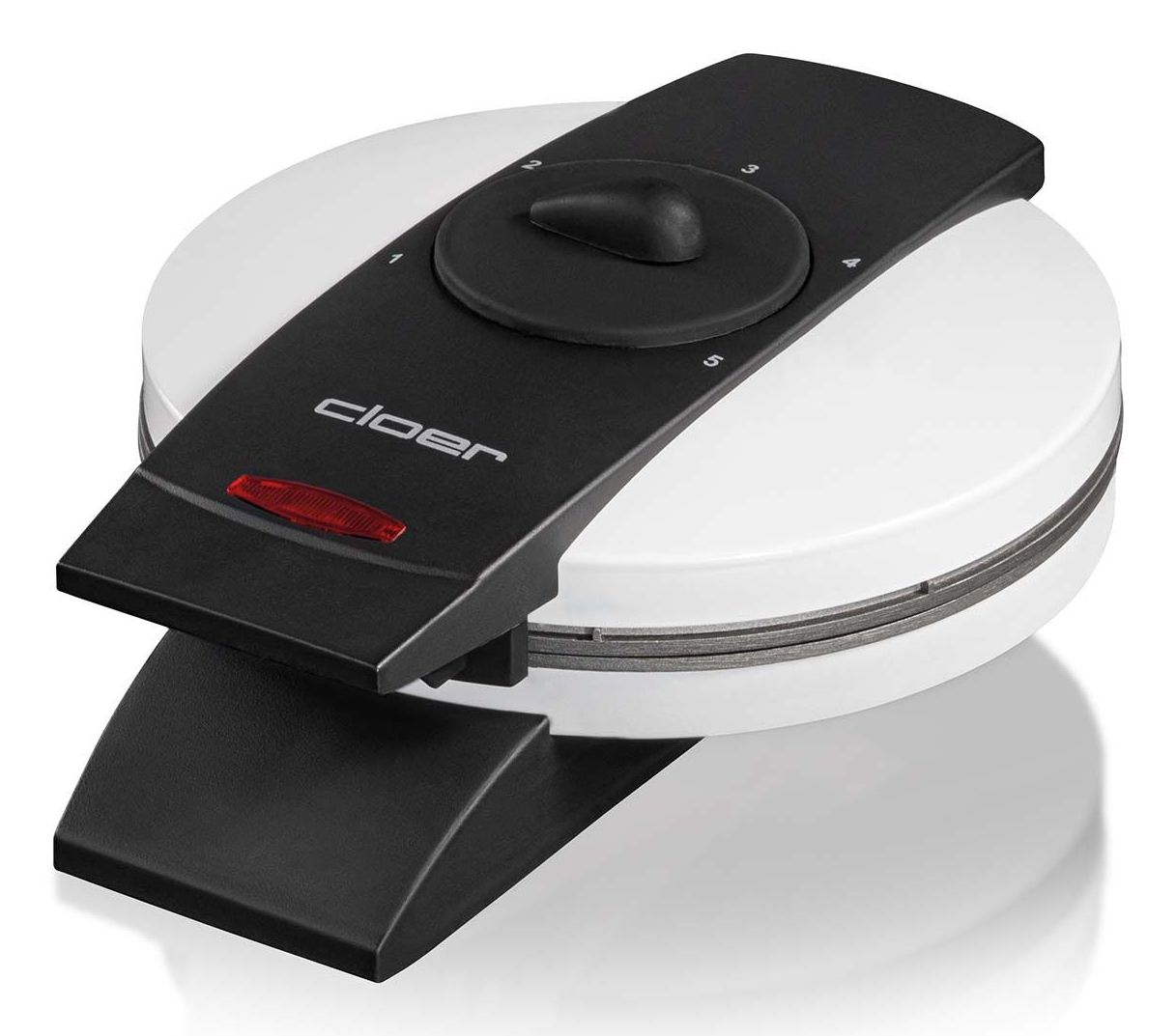 Cloer 1621 Waffle Iron - Heart Shaped Waffles - 930W - Black/White/Grey