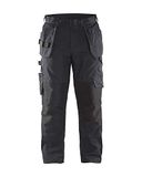 Blåkläder Service Werkbroek met Stretch en Spijkerzakken 1496-1330 - Zwart/Rood - C156