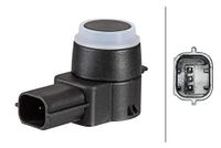 HELLA 6PX 358 141-231 Sensor, park distance control - Recht - 3-polig - Gestekt - Lakken mogelijk
