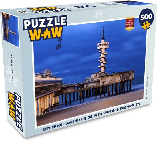 MuchoWow Puzzel Een avond bij de pier van Scheveningen - Legpuzzel - Puzzel 500 stukjes