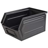 APS Snackbox "Industrial" - Zwarte metalen doos met etikettenvak, B x D x H: 15,5 x 23,5 x 13 cm, Fast Food Box, vaatwasmachinebestendig, stapelbaar