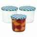 Cosy&Trendy Weckpotten / inmaakpotten - blauw - 3x stuks - 230 ml - met draaideksel - glas