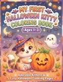 Halloween Kitty Coloring Book for Toddlers Ages 1-3