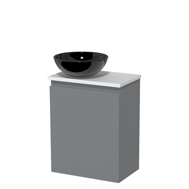 Maxaro Modulo Toiletmeubel 41 cm - Middengrijs - Mat Wit