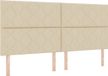 vidaXL Boxspringbed met hoofdeinde Crème 200 x 200 cm Stof