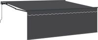 vidaXL Zonnescherm Frame Geel en Wit 350 x 250 cm Polyester