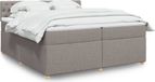 Maison Exclusive - Boxspringbed met matras, taupe, 200x200 cm, gestoffeerd