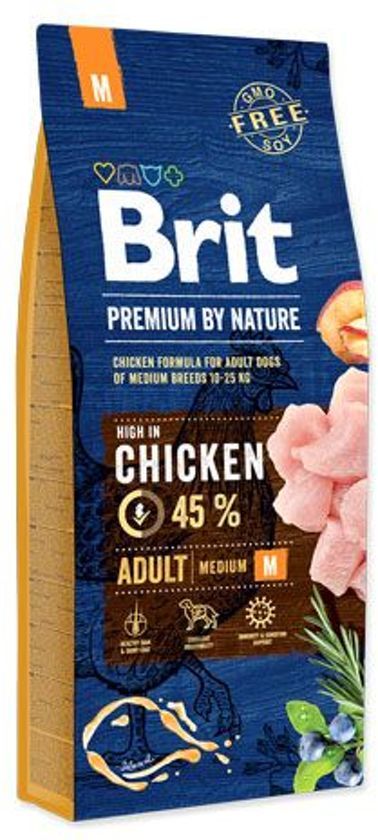 Brit Premium by nature Adult Medium 6kg 45% vlees!