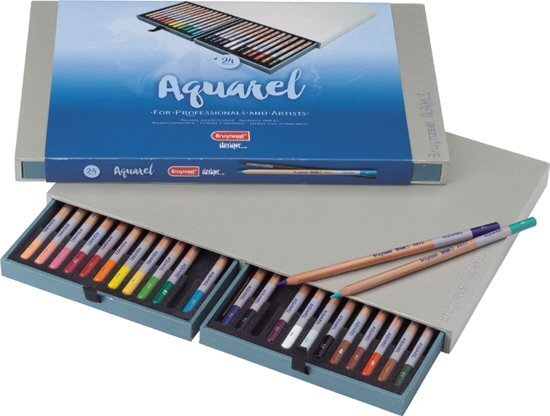 Bruynzeel Design box 24 aquarelpotloden met penseel