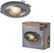 OSRAM Concrete LED Spot GU10 Dark 4.5W Satijnnikkel, Betonlook, Aluminium, Set van 3