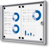 Quantore Vergrendelbaar notitiebord indoor economy 2x a4 Zilver