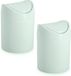 Plasticforte Mini Prullenbakje - 2 Stuks - Mintgroen - Kunststof - 1.4L