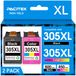 HP Lot de 2 cartouches d'encre 305XL Noir et Couleur