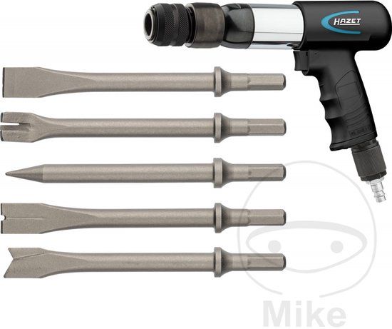 HAZET beitelset 9035H/5, 5-delig, platte beitel 175 mm, plaatbeitel 177,5 mm, puntbeitel 174 mm, klinknagelbeitel 174 mm, kromme snijbeitel 176,5 mm'