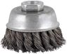 Tyrolit 829293 Premium kopjesborstels voor staal, 11Tdz-vorm, Sh0.5 specificatie, 7500 max. Rpm, 100 mm x 35 mm x M14.
