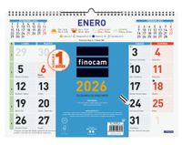 Finocam 781400026 Wall Calendar 2026, Spanish, Multicolour, 310 x 430 mm