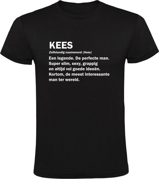 Sol's Kees grappig Heren t-shirt Zwart - Maat L