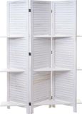 MCW Kamerscherm Yvelines - Scheidingswand met planken - 170x125cm - Wit/Wit