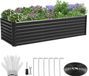 WILLGAIN Luxe XXL bac à potager surélevé 240x90x60 cm anthracite