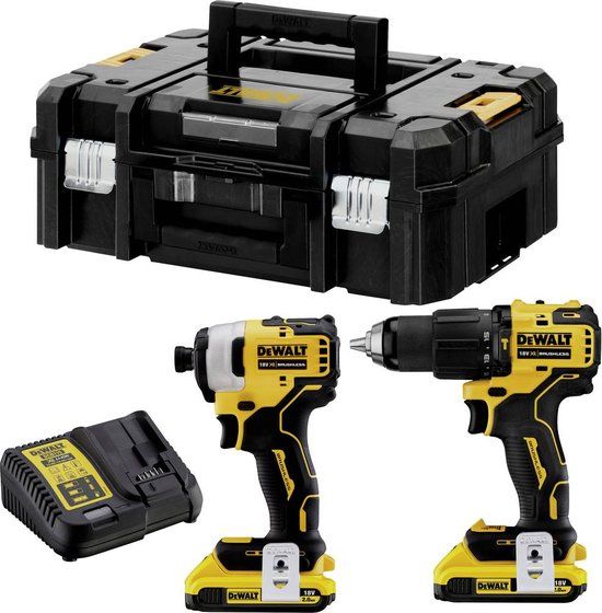 DEWALT DCK2062D2T Accu-klopboormachine en slagschroevendraaier set - 18V - Li-ion - TSTAK Box II