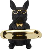 La Chaise Longue Beeld Bulldog Butler - Zwart - Lege zak - H 21 cm