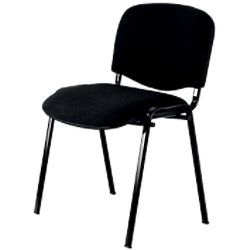 Nowy Styl Stapelbare stoel PLUS Stof Zwart 4 Stuks