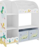[en.casa] Kinderkast Lysekil open kast 100x93x30 cm dinosaurusmotief