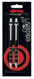 rOtring Tikky vulpotlood- en balpenset | Grafiet HB, 0,7 mm potlood | Pen met medium punt | Zwarte huls | Lichtgewicht met rubberen grip