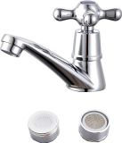 OEM Shenzhen Haorui Industrial Technology Co., Ltd. Moderne Enkele Koudwaterkraan Wastafel, Accessoires Chrome Afwerking Kraan Wastafel Kraan Chroom, voor Thuis Badkamer Wastafel Keuken Wastafel Met 2 Stuks Filter