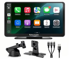 Siltcon CarPlay Scherm 7 Inch - Geschikt voor Apple & Android - Draadloos - Bluetooth 5.3 - Touchscreen - USB-C