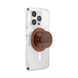PopSockets Ronde telefoongreep compatibel met MagSafe, inclusief adapterring, telefoonhouder, compatibel met draadloos opladen - olijfhout