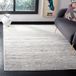 SAFAVIEH Adirondack Collection ADR113B tapijt, vierkant, ivoorkleurig/zilverkleurig, modern ombré-design, pluisvrij, voor woonkamer, slaapkamer