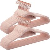 CaliCosy SONGMICS Fluwelen kleerhangers - set van 50 - roze